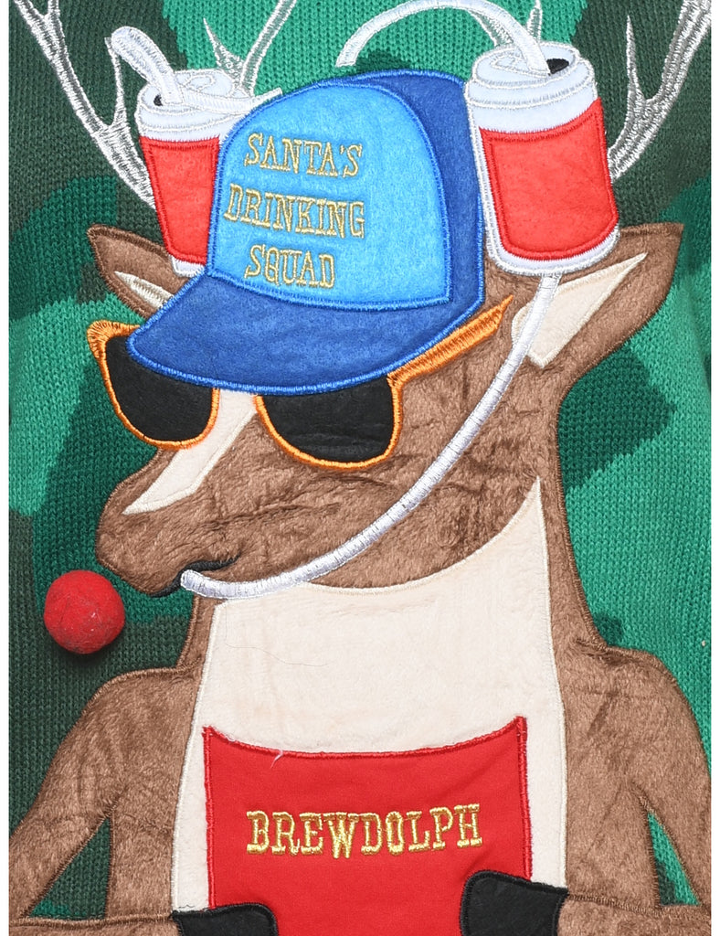 Reindeer Christmas Jumper - S