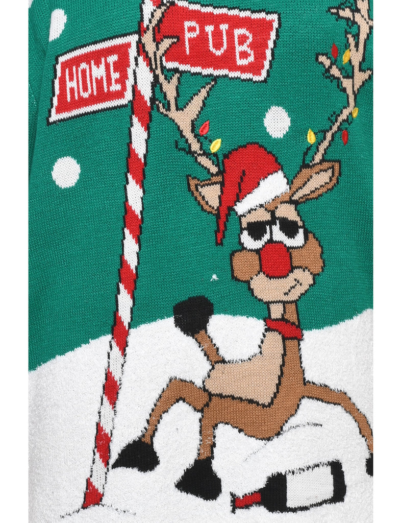 Reindeer Christmas Jumper - L
