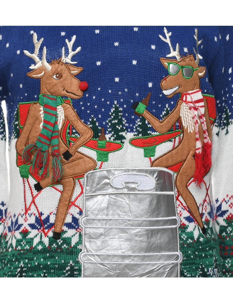 Reindeer Christmas Jumper - S