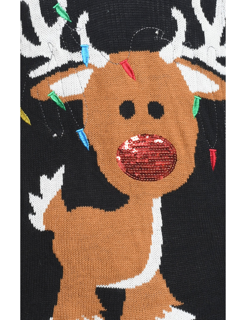 Reindeer Christmas Jumper - L