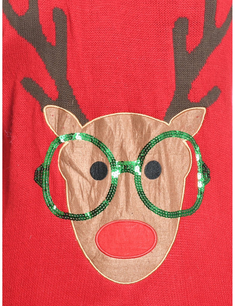 Reindeer Christmas Jumper - L