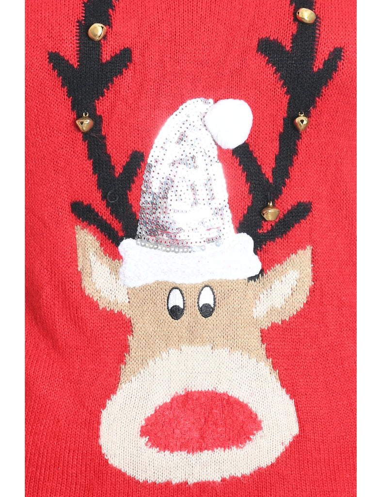 Reindeer Christmas Jumper - S