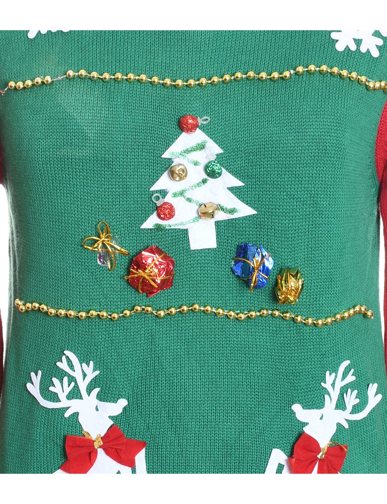 Reindeer Christmas Jumper - M