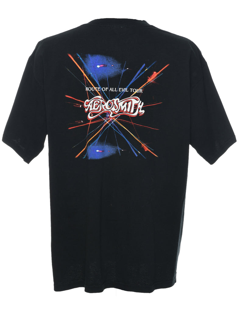 Route Of All Evil Tour Aerosmith Printed T-shirt - XL