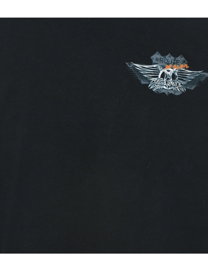 Route Of All Evil Tour Aerosmith Printed T-shirt - XL