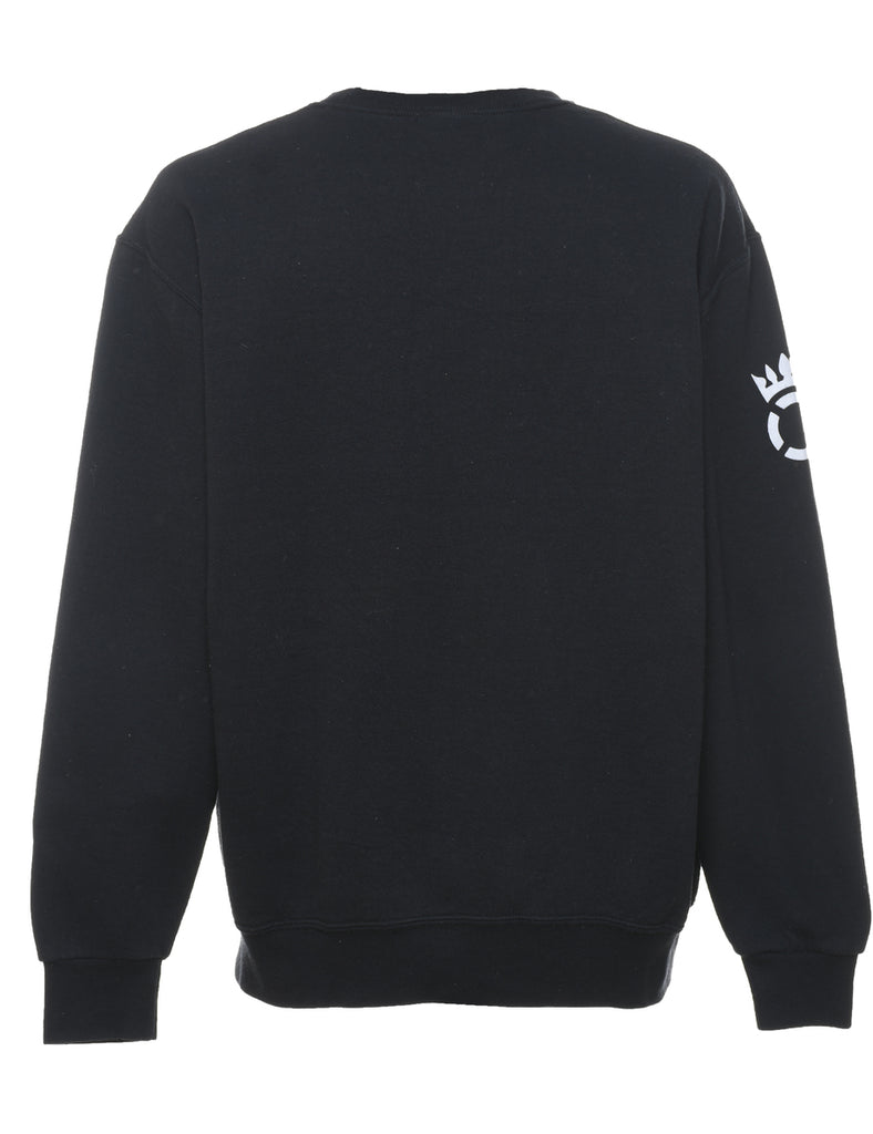 Russell Athletic Black & Blue Wrestling Design Printed Sweatshirt - XL