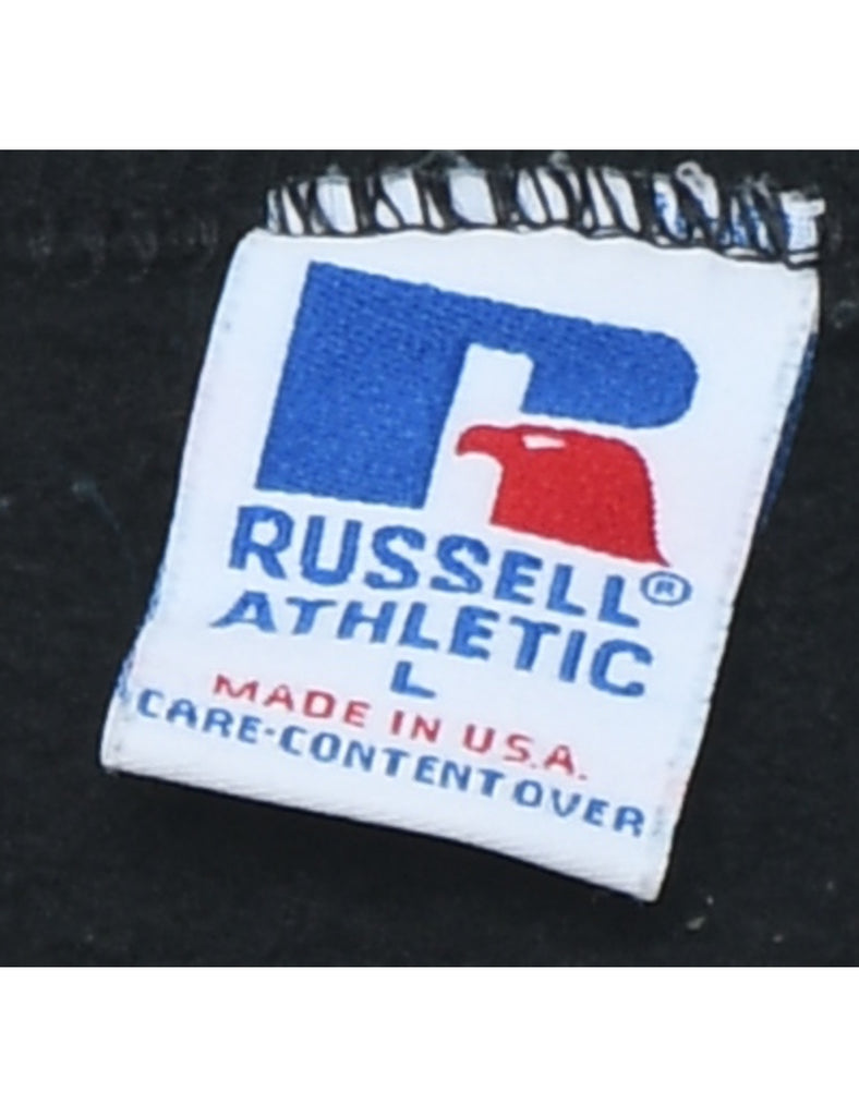 Russell Athletic Cave Spring Black & White Printed Sweatshirt - L