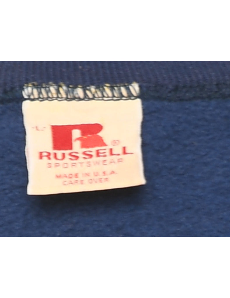 Russell Athletic Navy Plain Sweatshirt - L