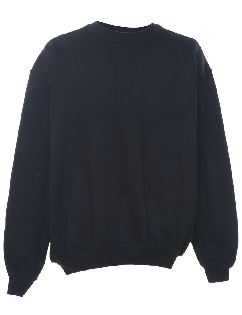 Russell Athletic Plain Black Sweatshirt - XL