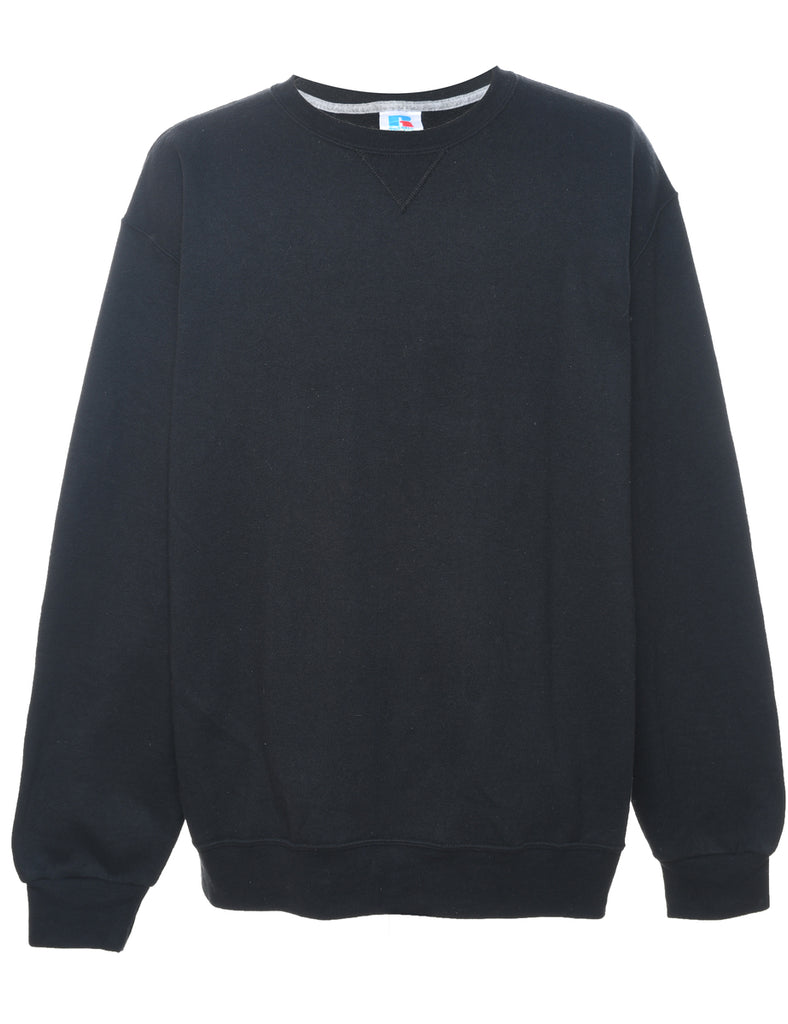 Russell Athletic Plain Black Sweatshirt - XL