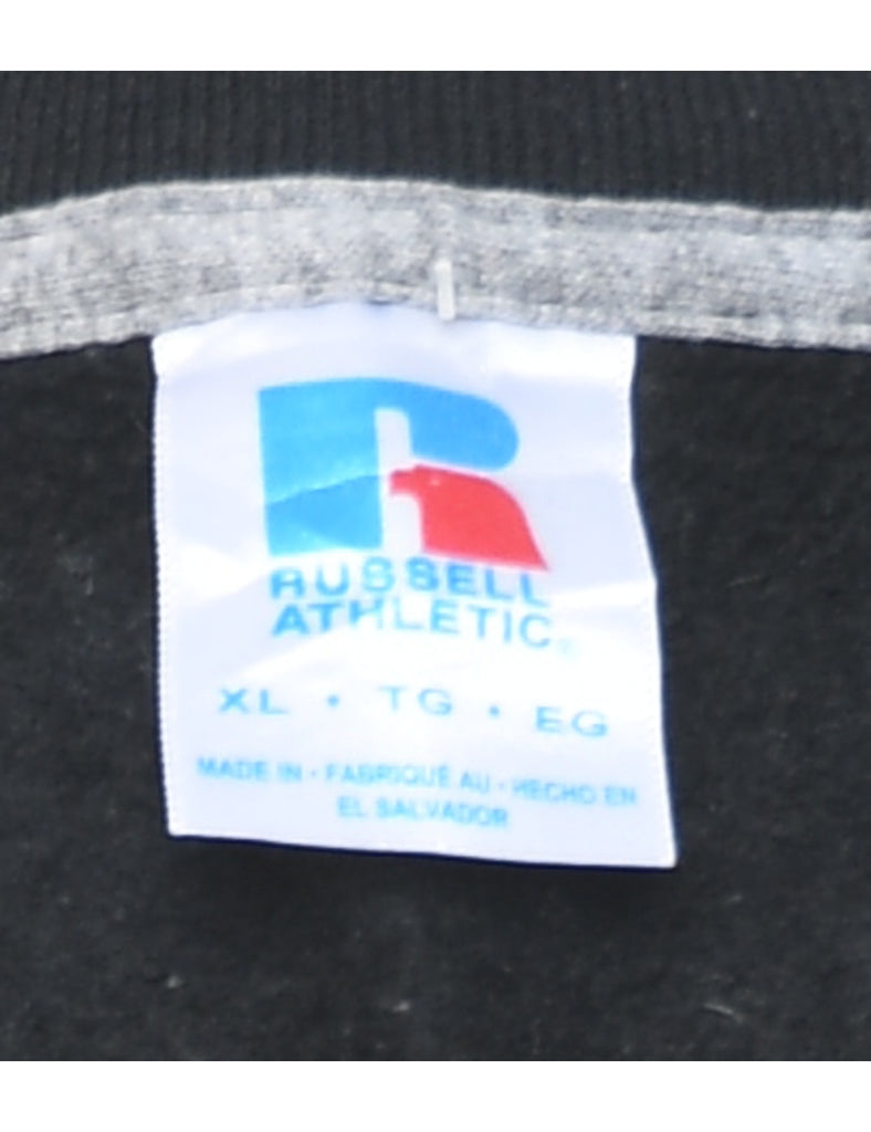 Russell Athletic Plain Black Sweatshirt - XL