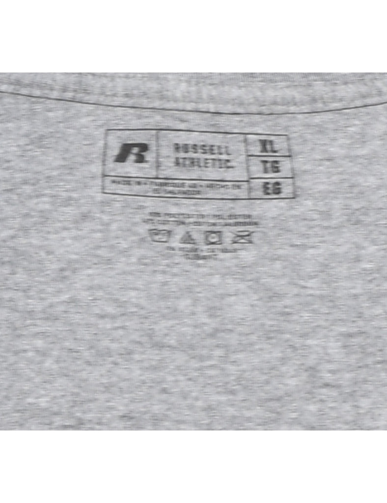 Russell Athletic Washburn Law Grey & Navy Printed T-shirt - XL