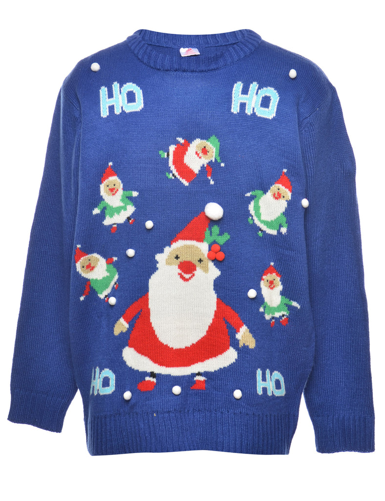 Santa Claus Christmas Jumper - M