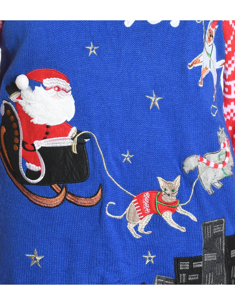 Santa Claus Christmas Jumper - M