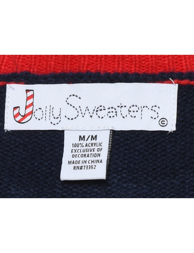 Santa Claus Christmas Jumper - M