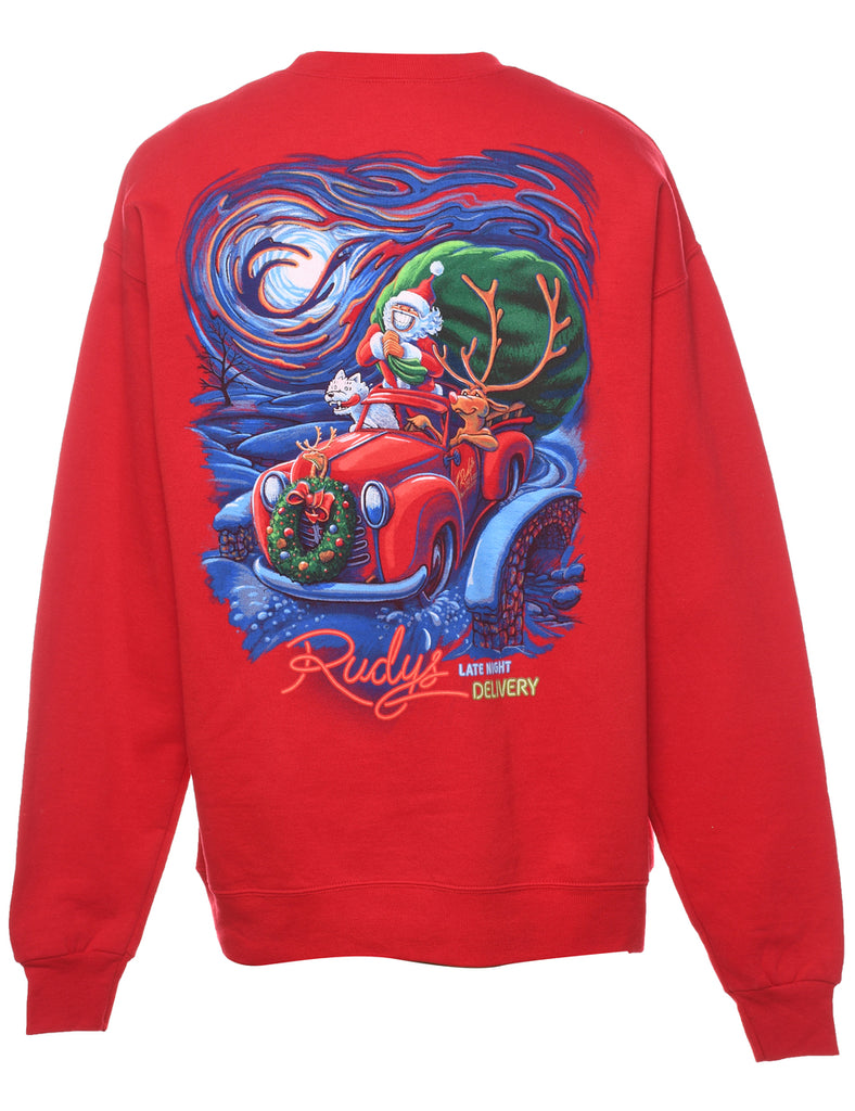 Santa Claus Christmas Sweatshirt - L