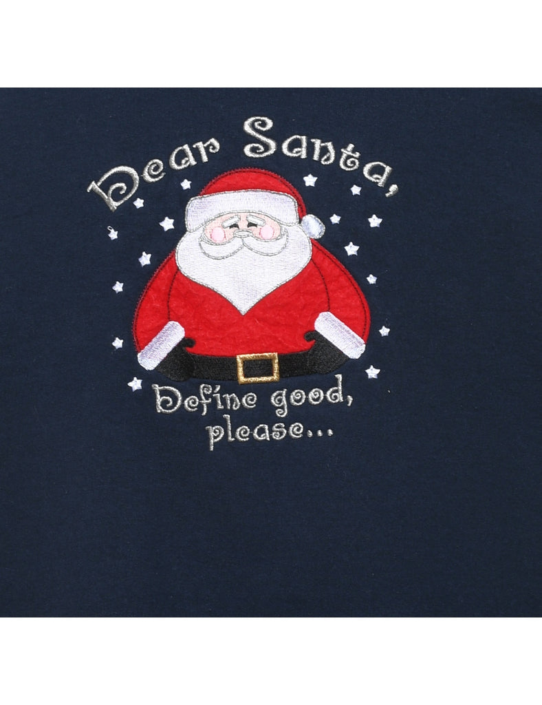 Santa Claus Christmas Sweatshirt - L