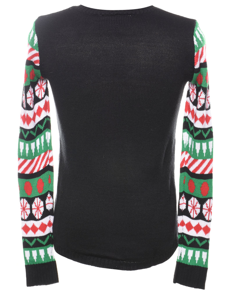 Santa Claus Design Christmas Jumper - M