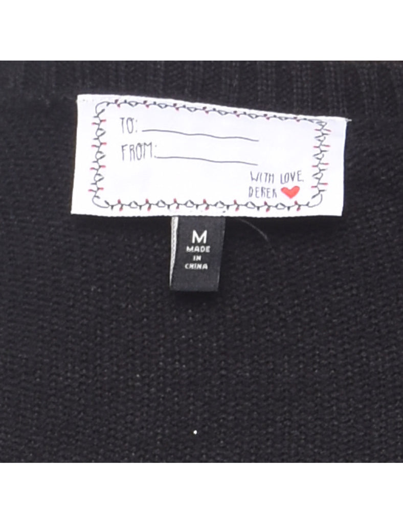 Santa Claus Design Christmas Jumper - M