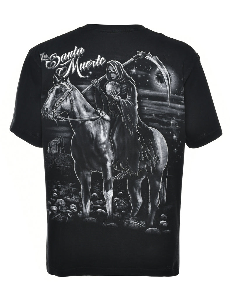 Santa Muerte Printed T-shirt - L