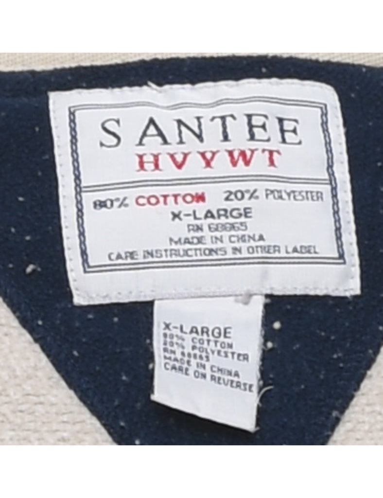 Santee Plain Off-White Sweatshirt - XL