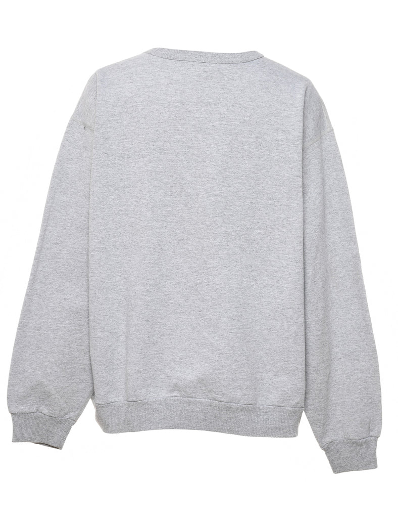 Scenic Grey Landscape Design Printed Sweatshirt - L