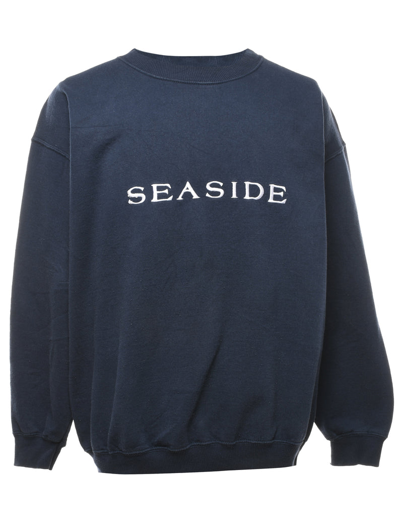 Seaside Embroidered Sweatshirt - L
