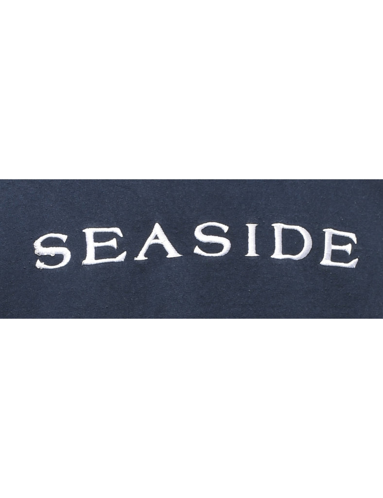 Seaside Embroidered Sweatshirt - L