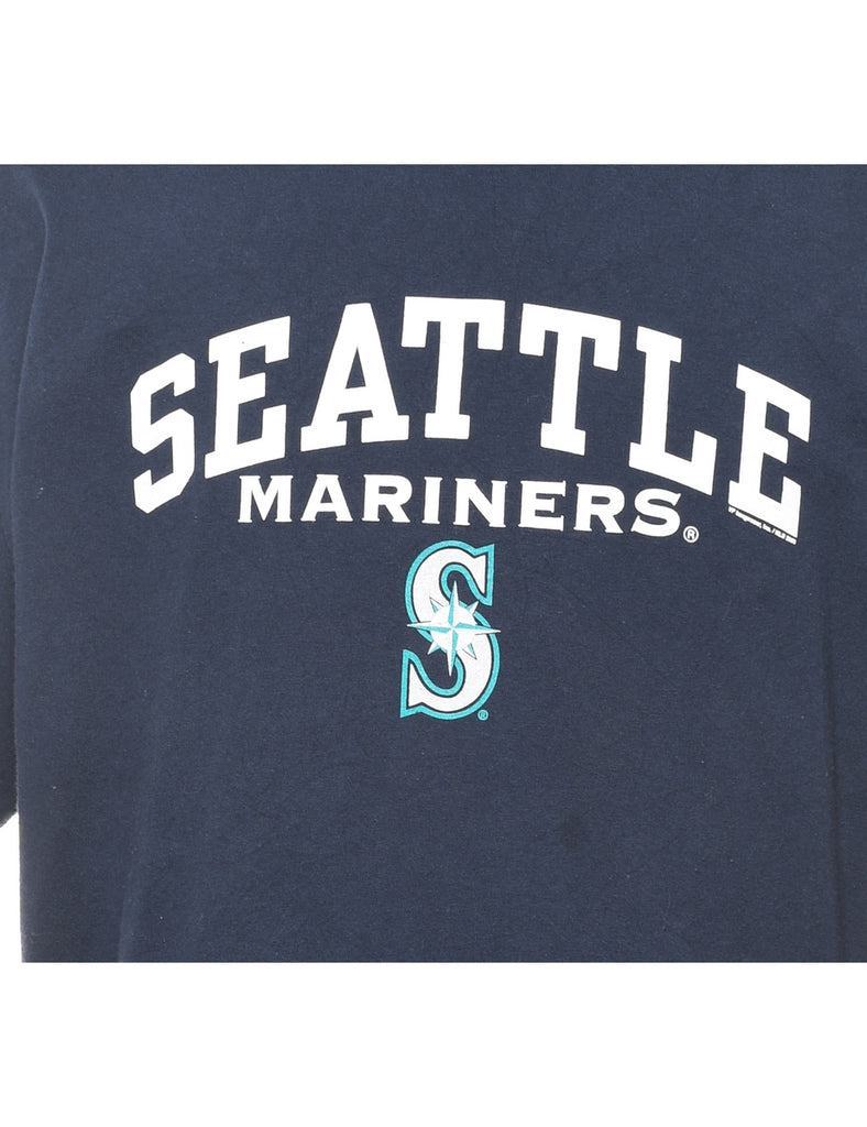 Seattle Mariners Navy & White Printed T-shirt - XL