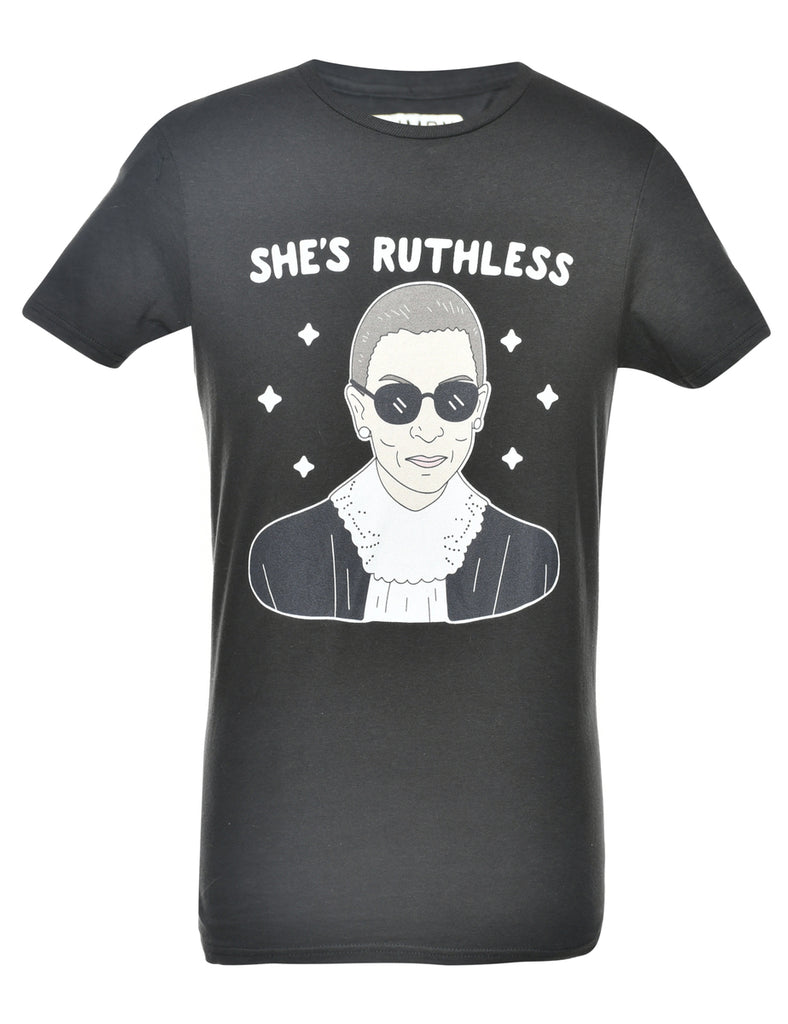 She's Ruthless Printed T-shirt - S
