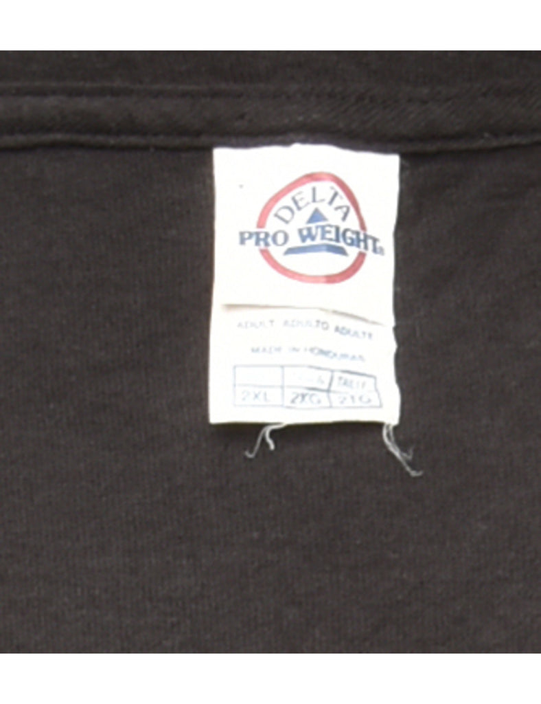 Skeleton Printed Y2K T-shirt - XL