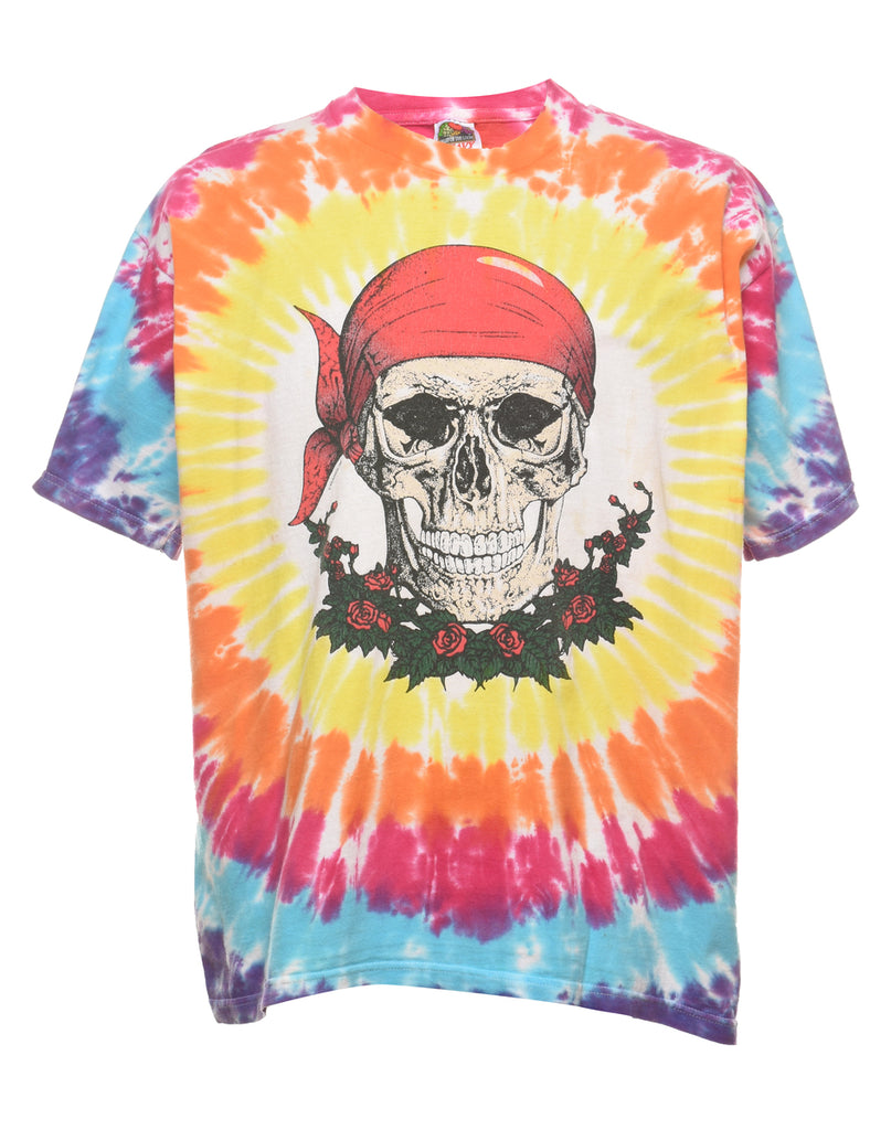 Skull Design Multi-Colur Wilkinson, Inc. Printed T-shirt - XL