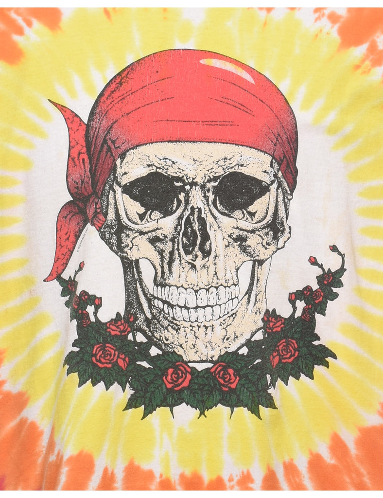 Skull Design Multi-Colur Wilkinson, Inc. Printed T-shirt - XL