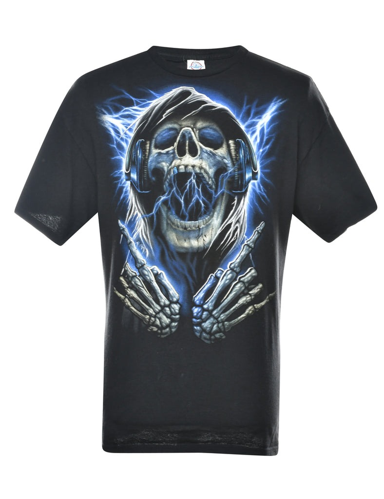 Skull Printed T-shirt - XL