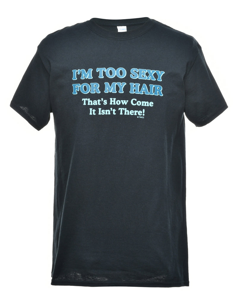 Slogan Printed T-shirt - M