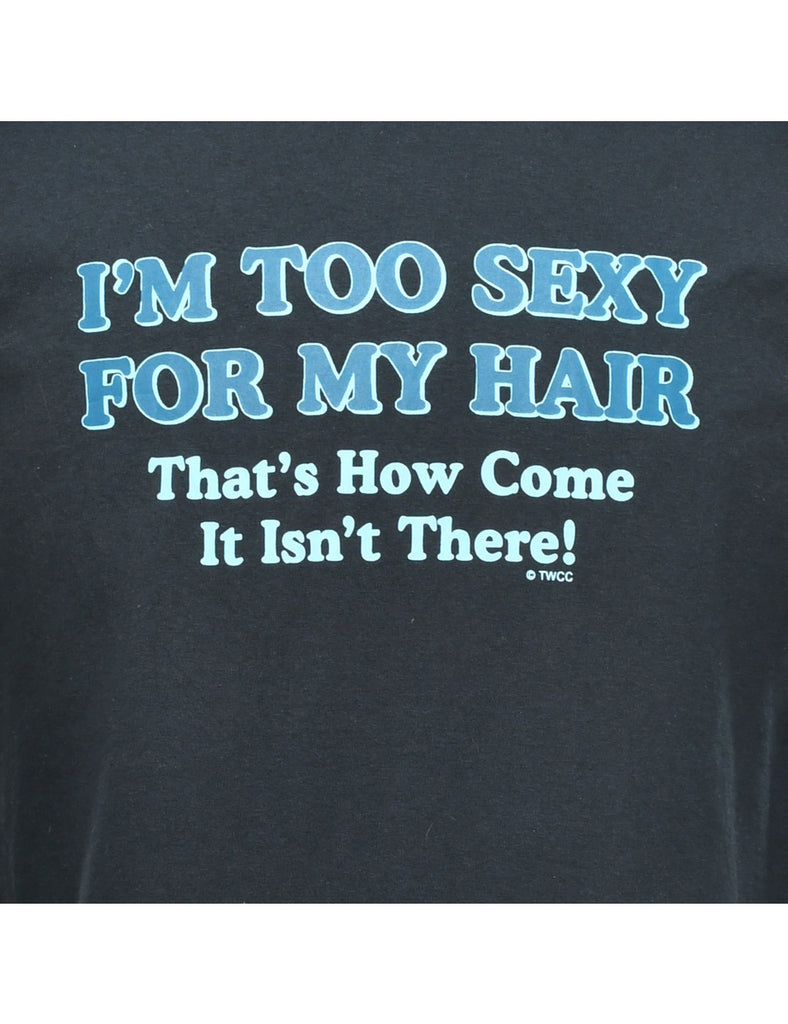 Slogan Printed T-shirt - M