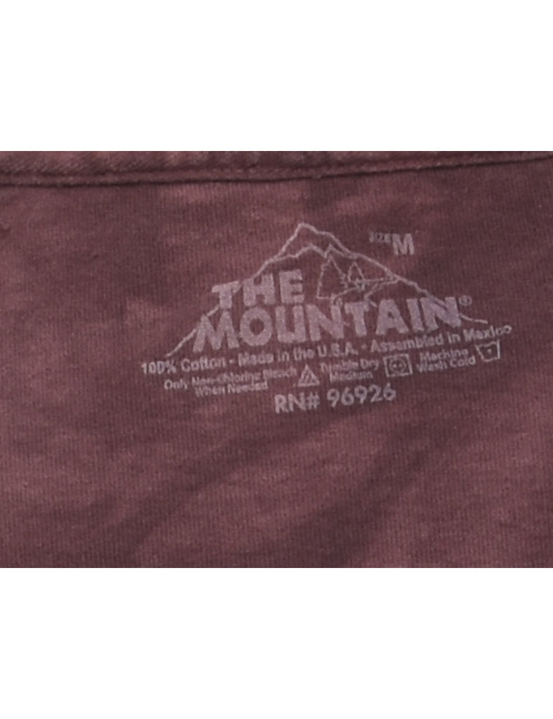 Sloth Design The Mountain Brown T-Shirt - M