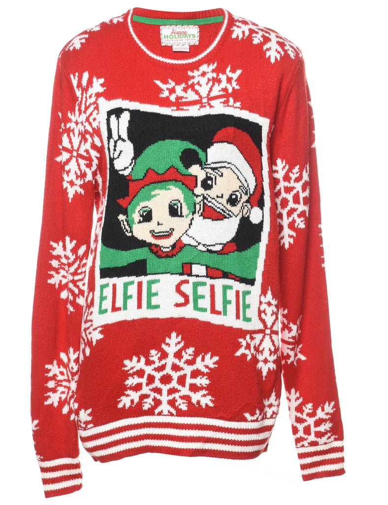 Snowfall Design Christmas Jumper - S