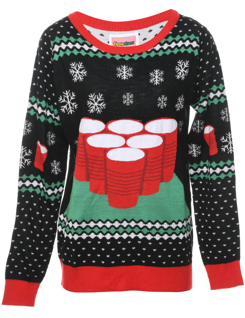 Snowfall Design Christmas Jumper - M
