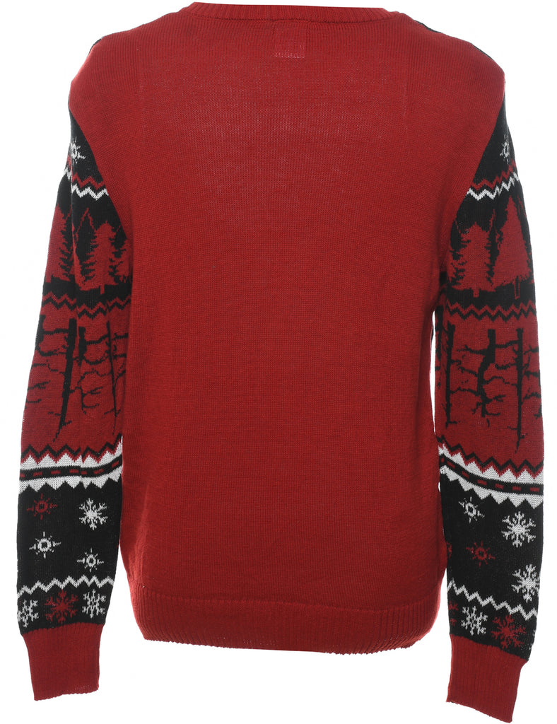 Snowfall Design Christmas Jumper - M