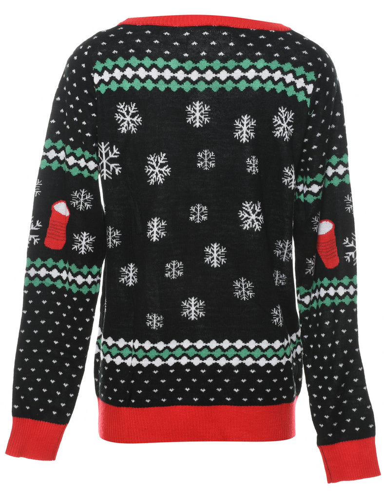 Snowfall Design Christmas Jumper - M