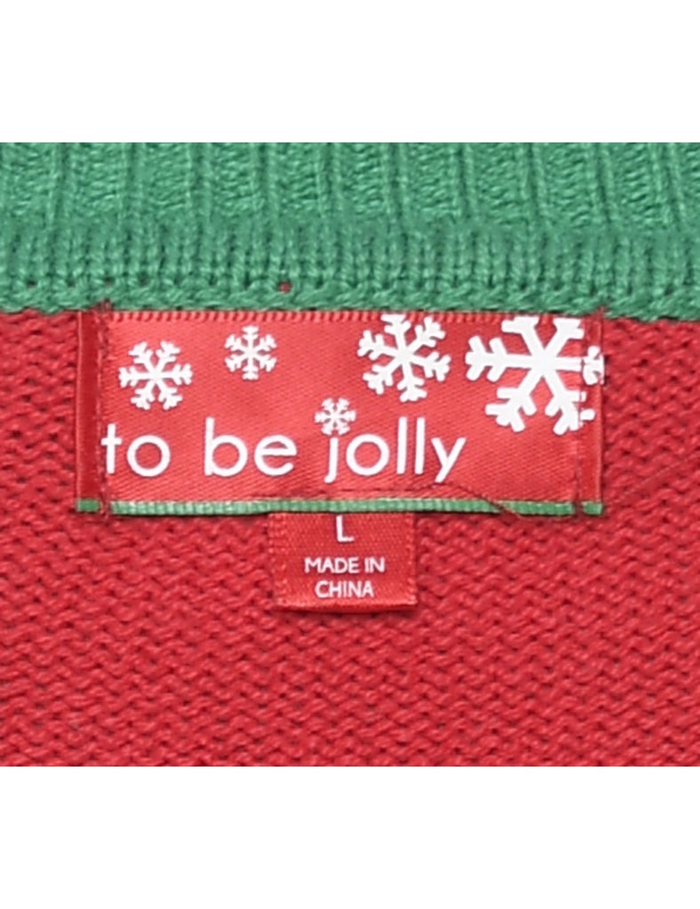 Snowfall Design Christmas Jumper - L