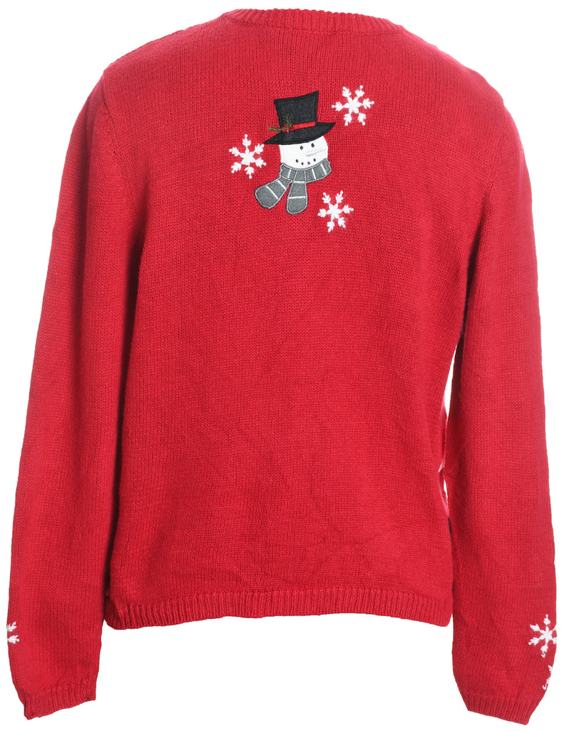 Snowman Christmas Cardigan - S