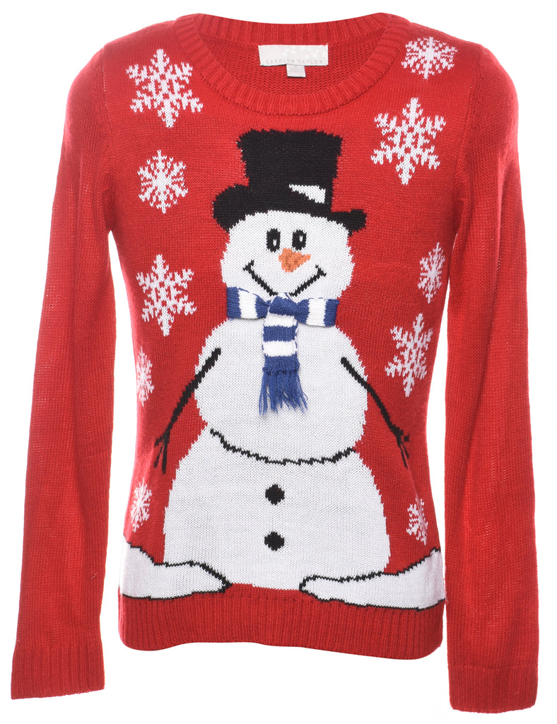 Snowman Christmas Jumper - M