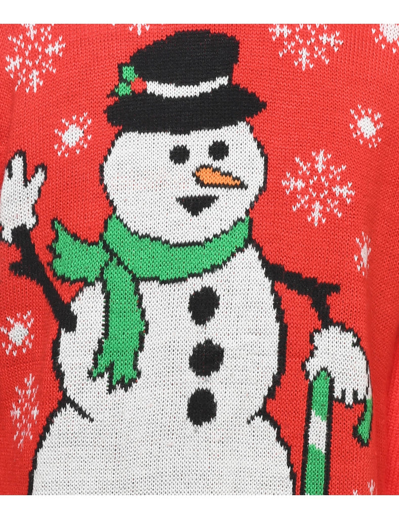 Snowman Christmas Jumper - M