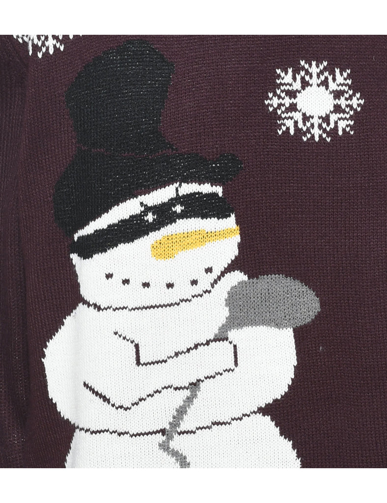 Snowman Christmas Jumper - L