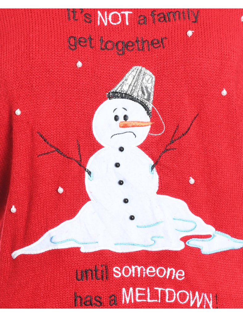 Snowman Christmas Jumper - XL