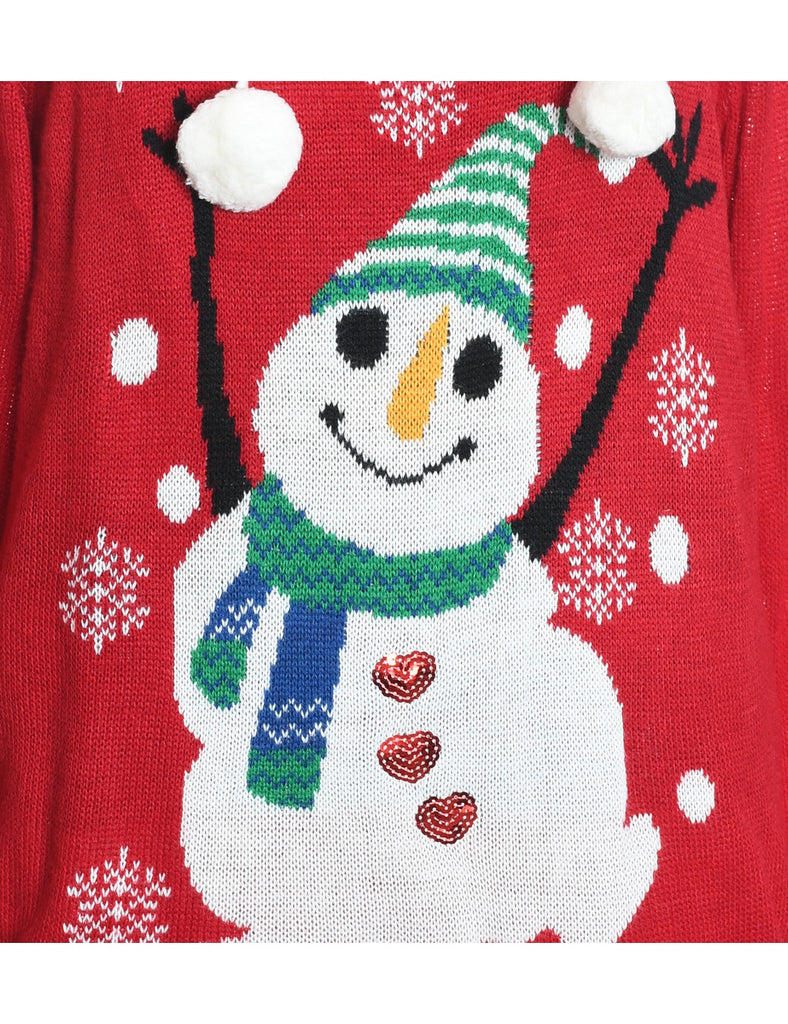 Snowman Christmas Jumper - L