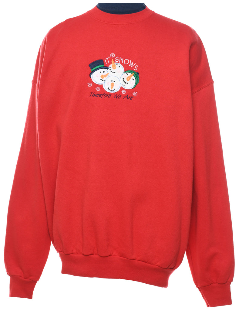 Snowman Christmas Sweatshirt - XL