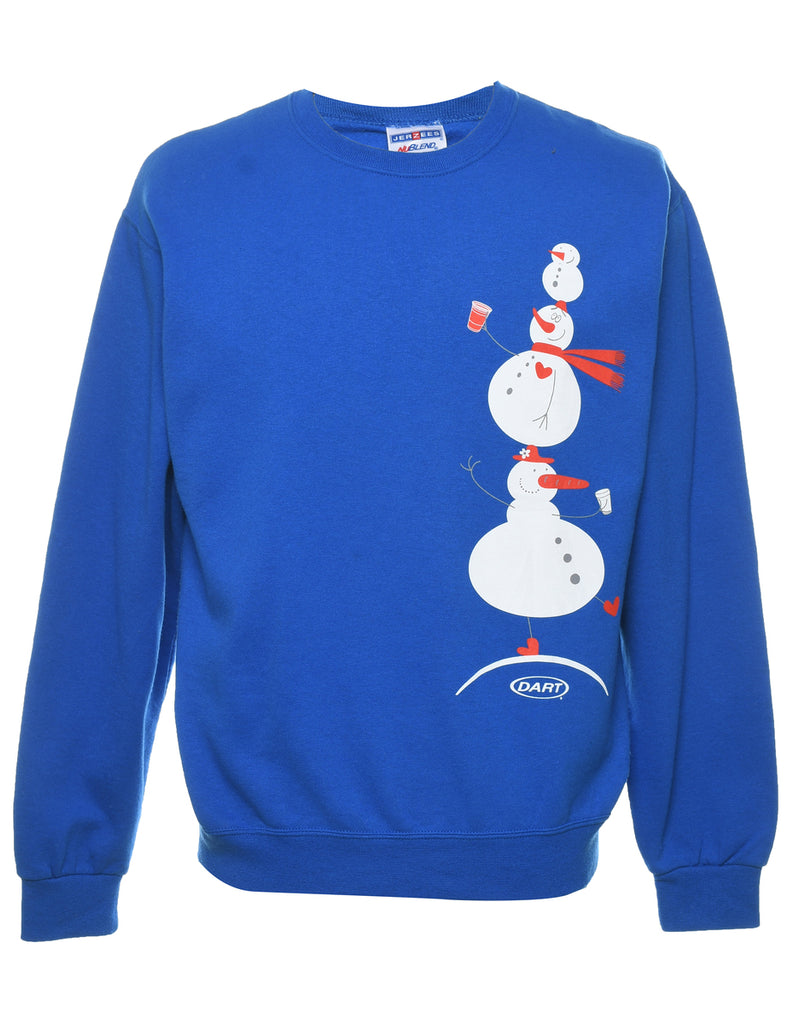 Snowman Christmas Sweatshirt - M